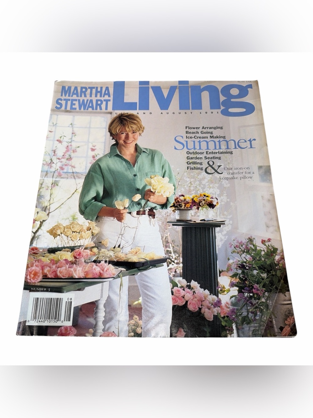 🔥 Martha Stewart Living July August 1991 Issue #3 Vintage Early Magazine🔥
